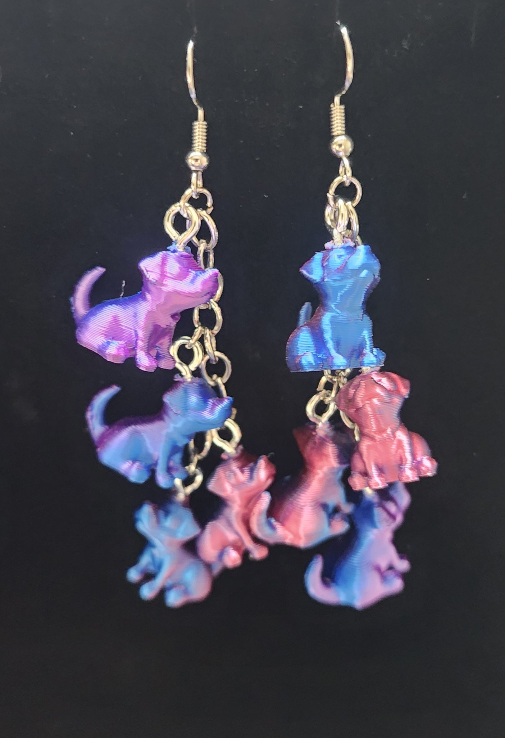 Resin made little Dog Earrings