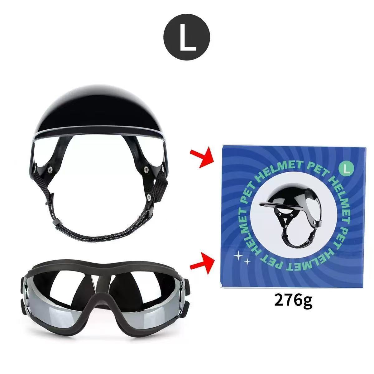 Dog Helmet Goggles for Small Dogs Pet Goggles Hat with Ear Holes Adjustable Straps
