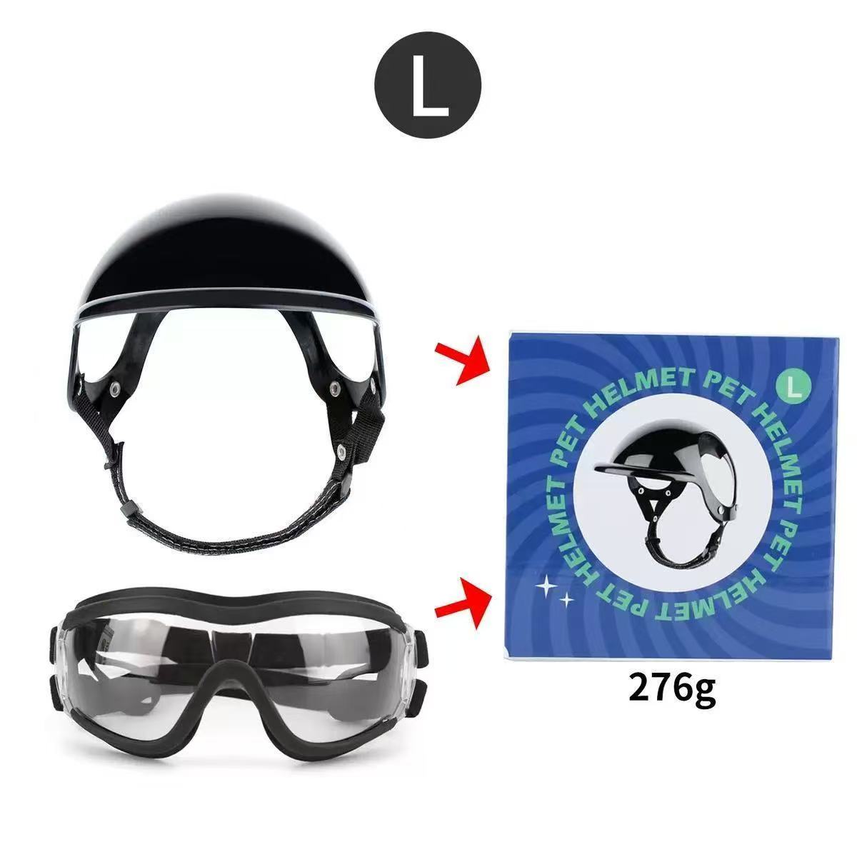 Dog Helmet Goggles for Small Dogs Pet Goggles Hat with Ear Holes Adjustable Straps