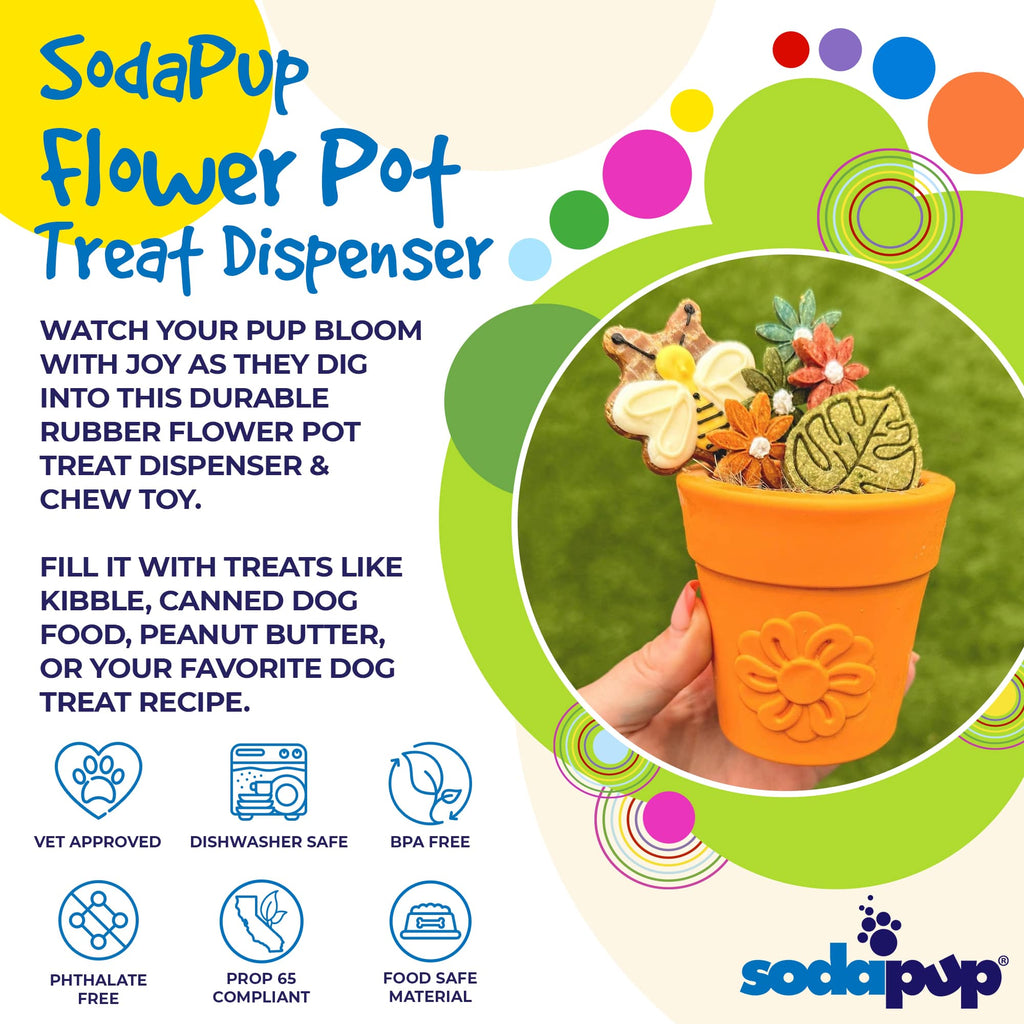 Large Flower Pot eCup Dog Treat Dispenser
