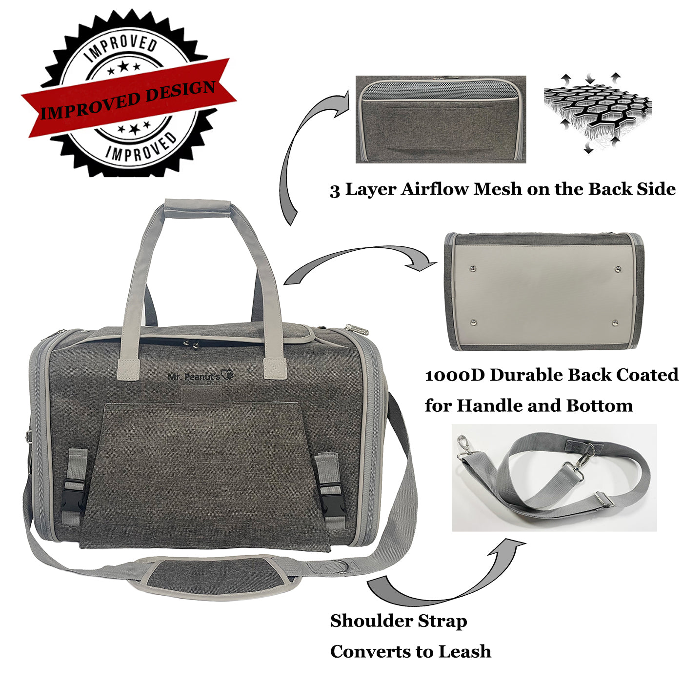 Mr. Peanut's Airline Compliant Expandable Pet Carrier