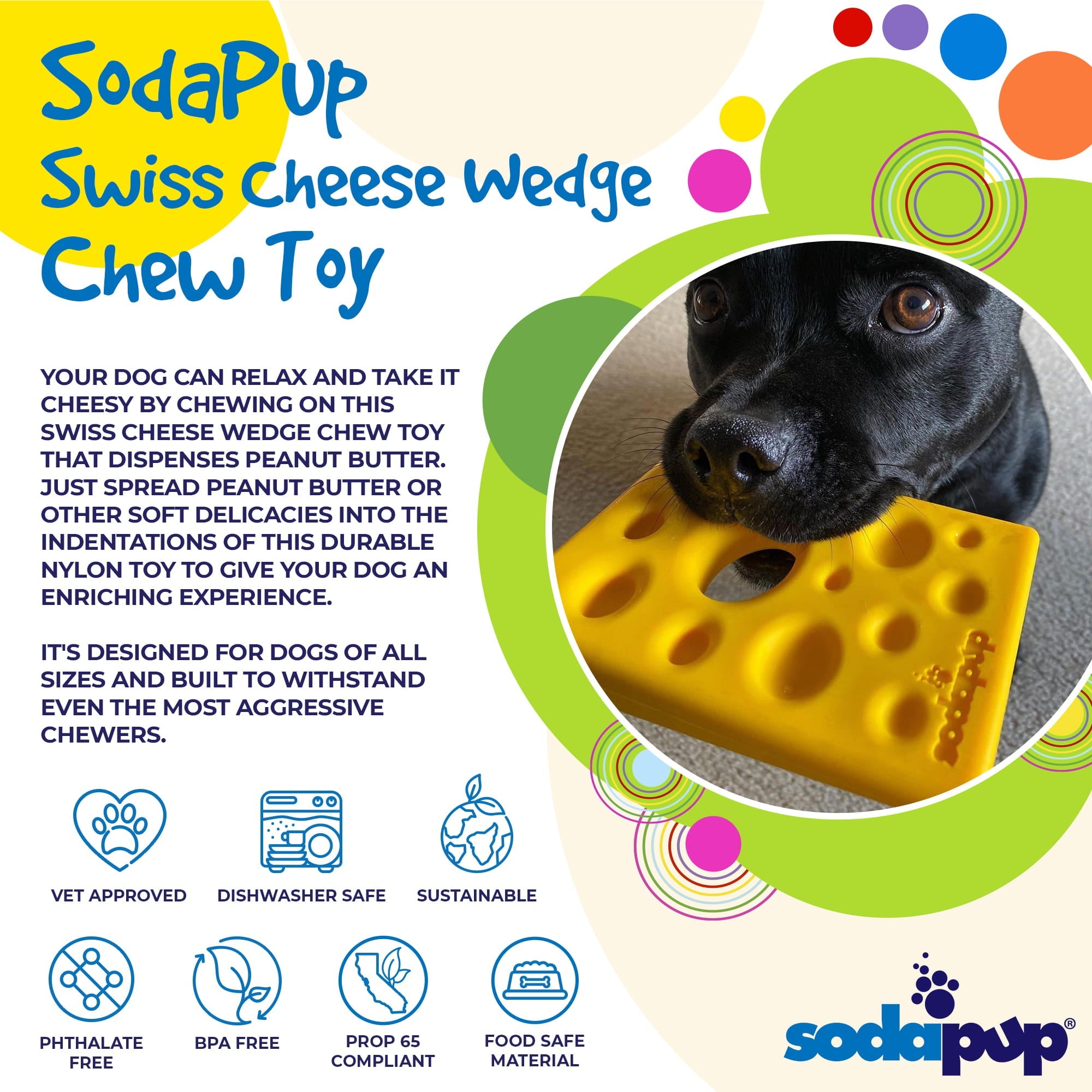 Swiss Cheese Wedge for Aggressive Chewers