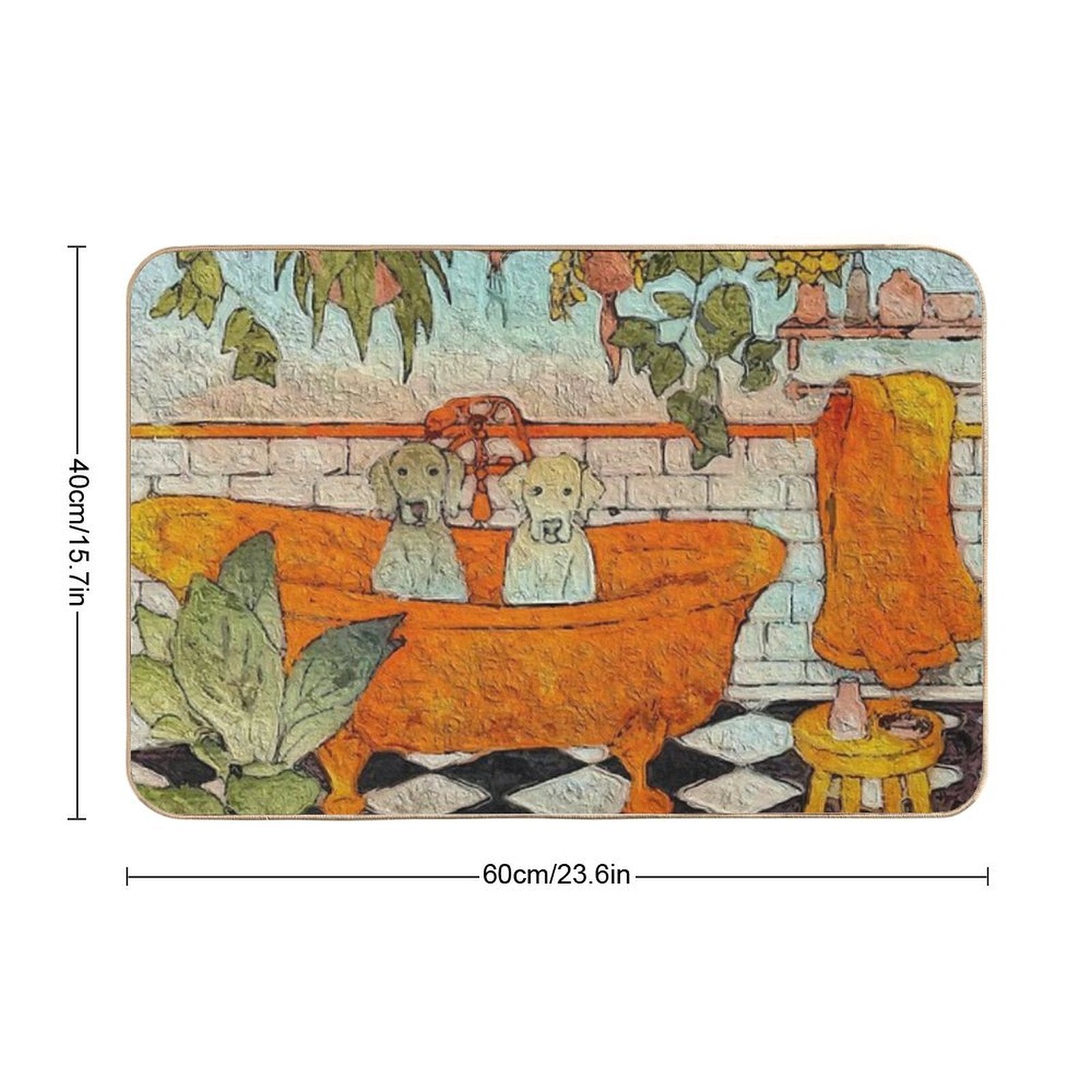 Double Doggie Bath  Versatile Bath Mat