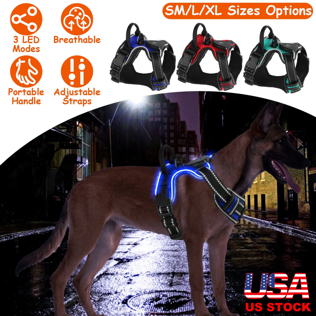 Light Up Dog Harness  LED Dog Harness