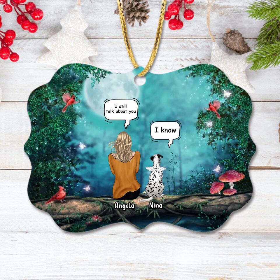 Personalized Memorial Dog/Cat Circle/Rectangle Wooden/Acrylic Ornament