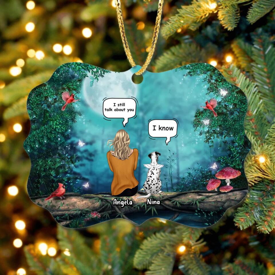 Personalized Memorial Dog/Cat Circle/Rectangle Wooden/Acrylic Ornament