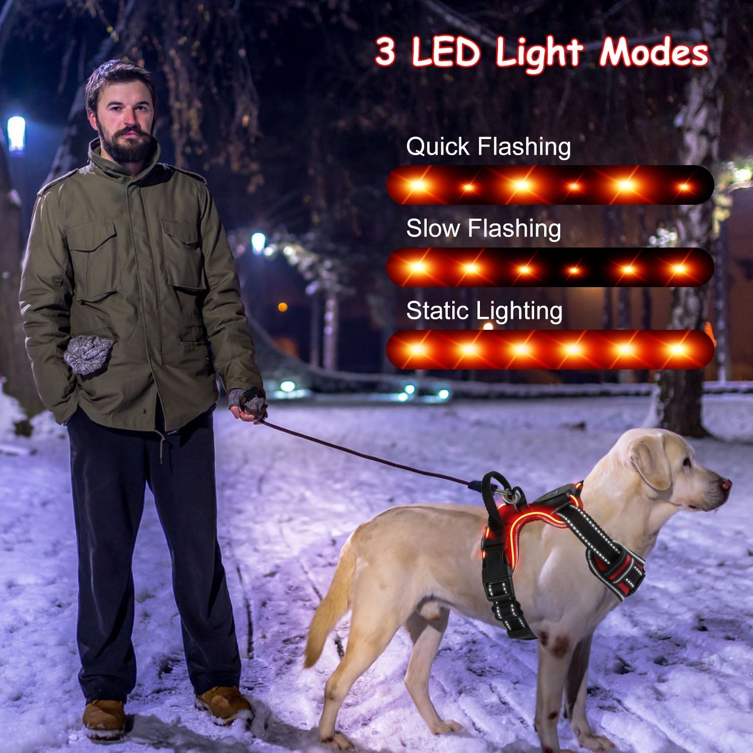 Light Up Dog Harness  LED Dog Harness