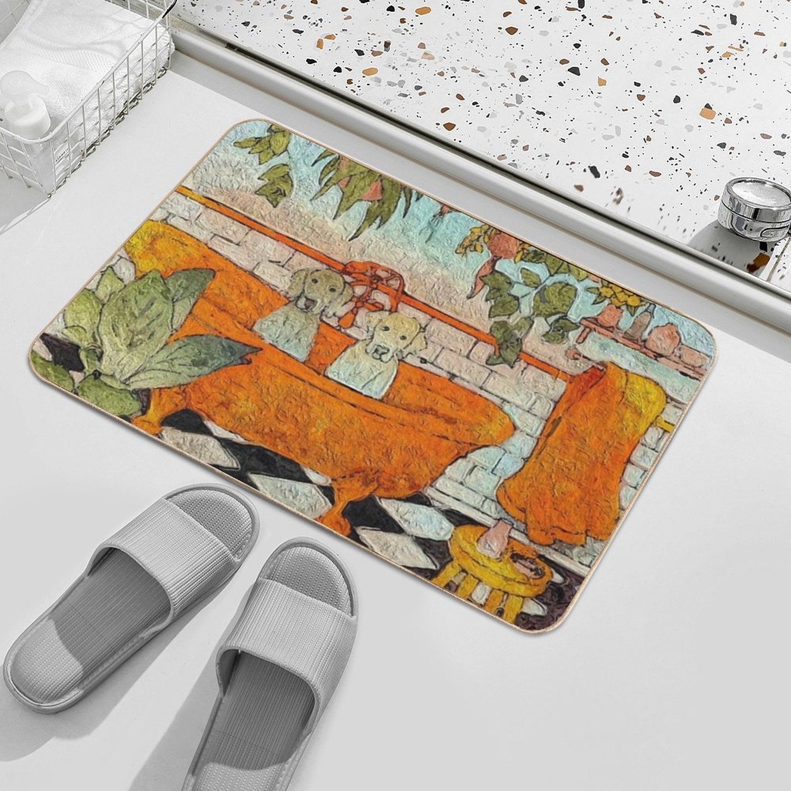 Double Doggie Bath  Versatile Bath Mat