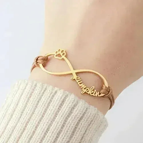 Custom Pet Name Bracelet, Pet Memorial Bracelet