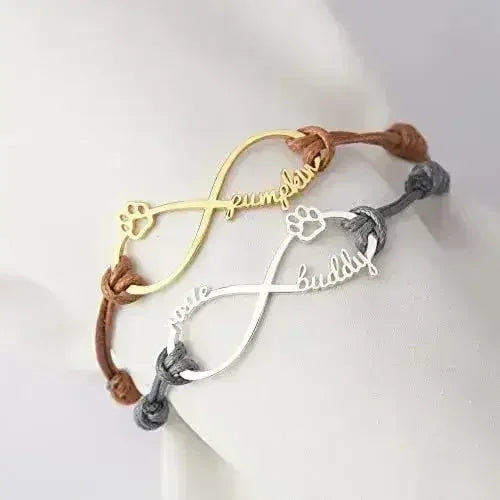 Custom Pet Name Bracelet, Pet Memorial Bracelet