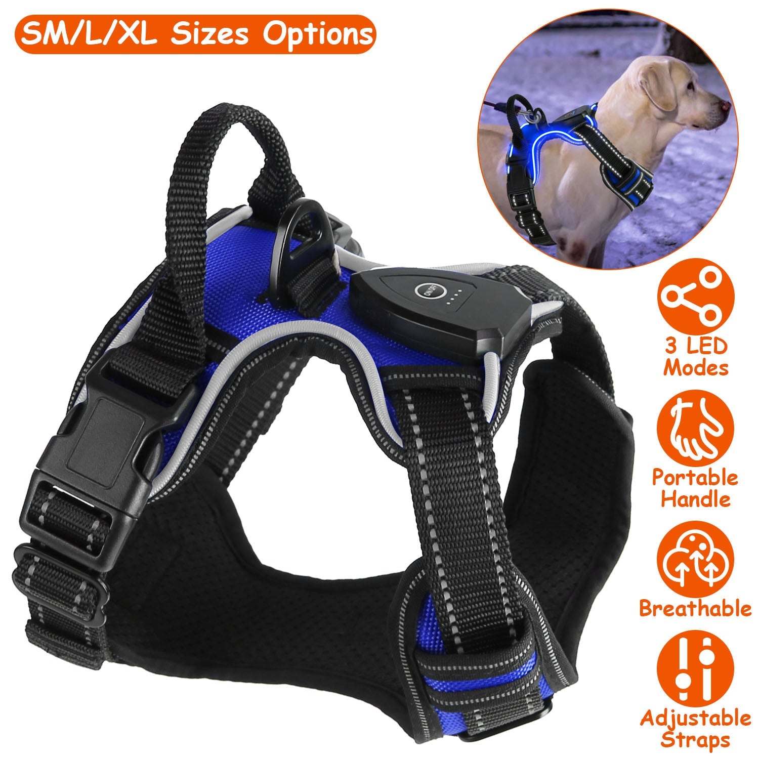 Light Up Dog Harness  LED Dog Harness