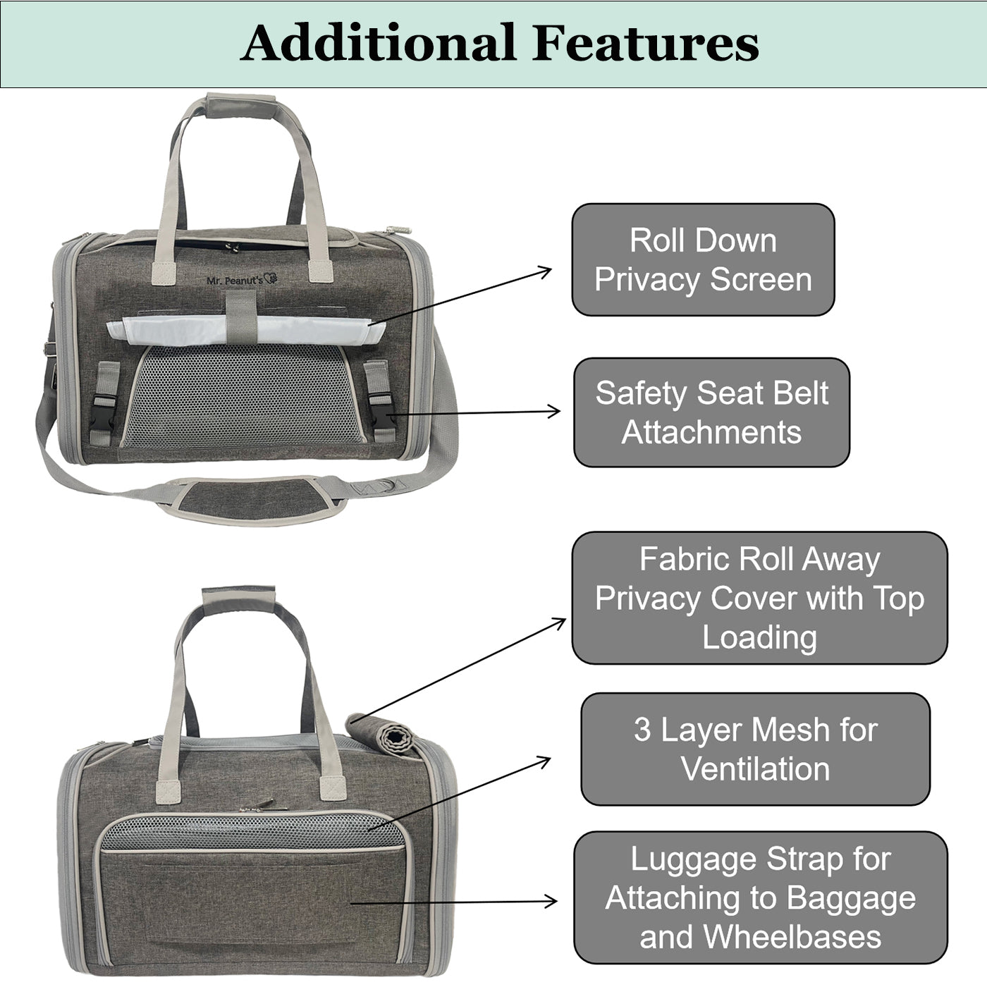 Mr. Peanut's Airline Compliant Expandable Pet Carrier