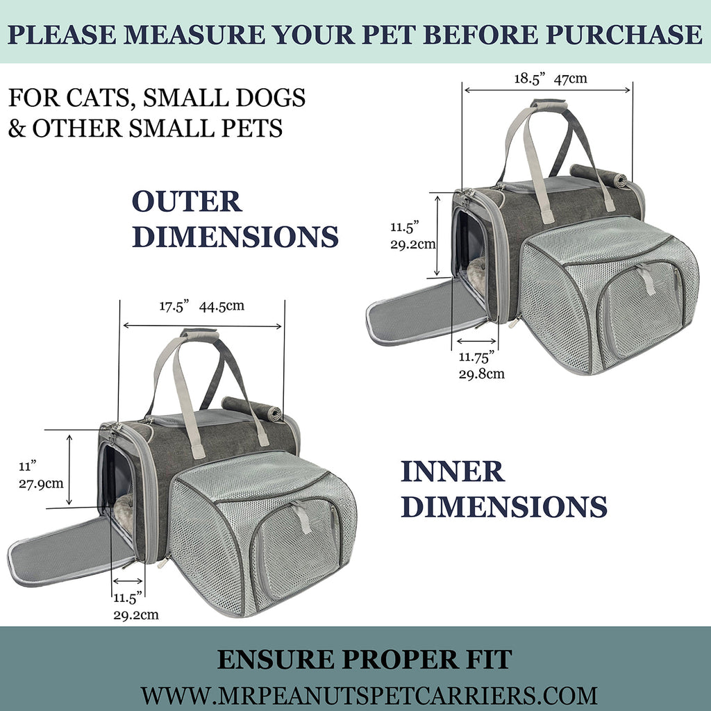 Mr. Peanut's Airline Compliant Expandable Pet Carrier