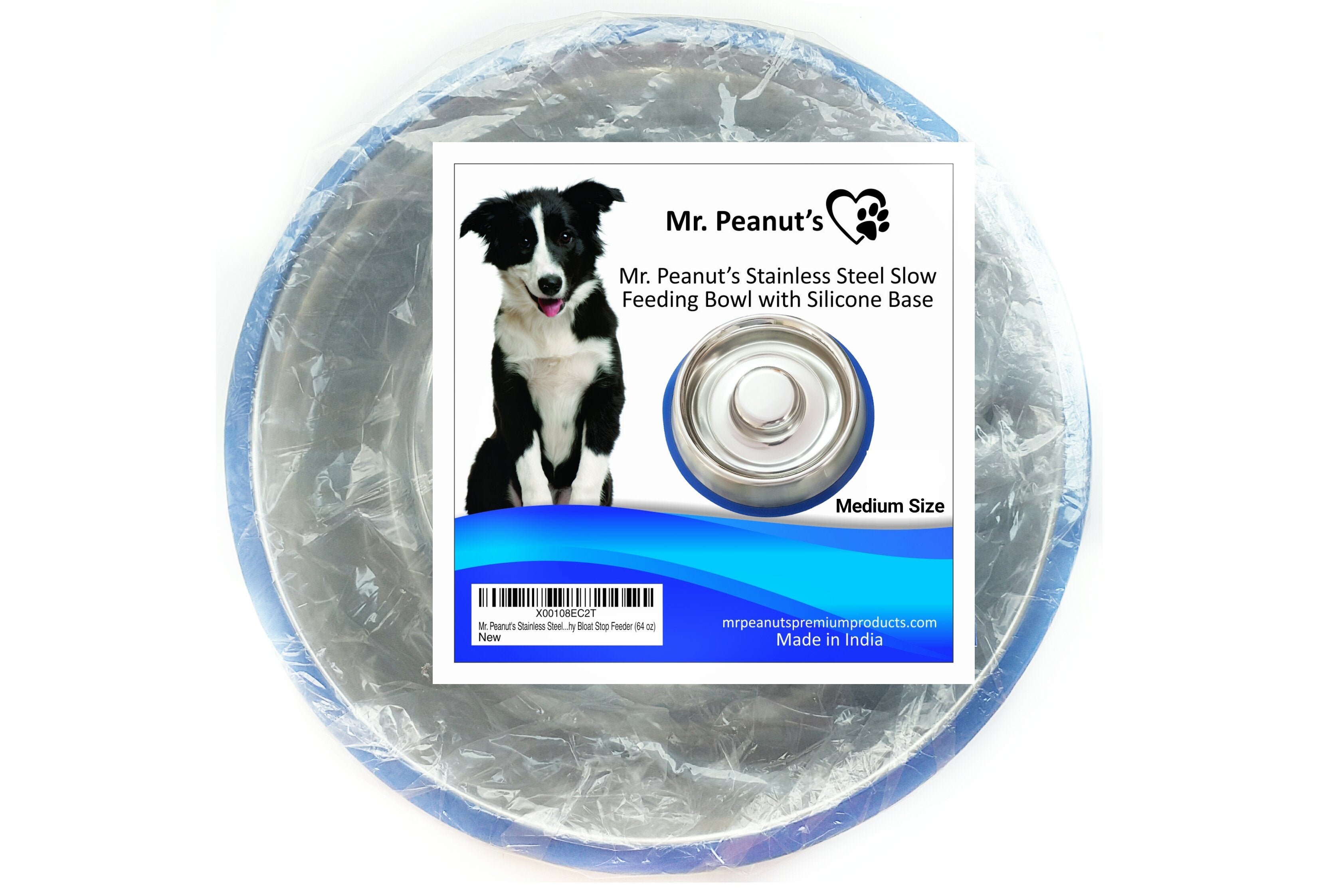 Mr. Peanut's Slow Feed Anti Bloat Dog Bowl