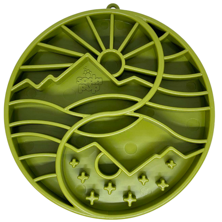 Sun and Moon  Shallow Slow Feeder Dog Bowl
