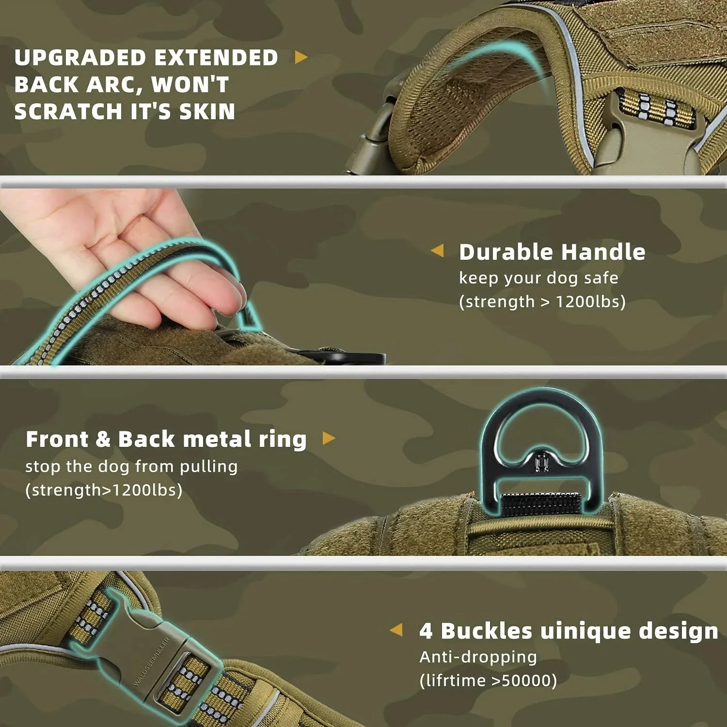 Tactical No-Pull Dog Harness