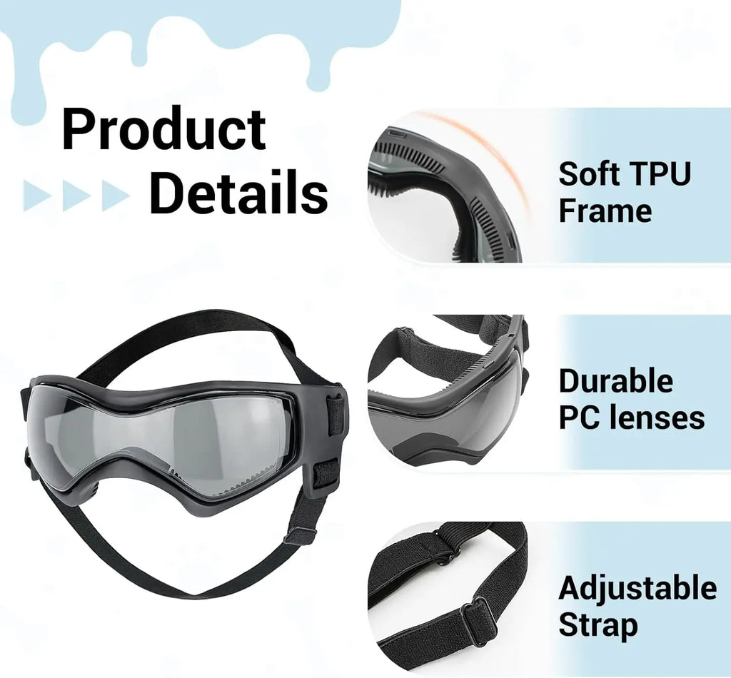 Dog Helmet Goggles for Small Dogs Pet Goggles Hat with Ear Holes Adjustable Straps