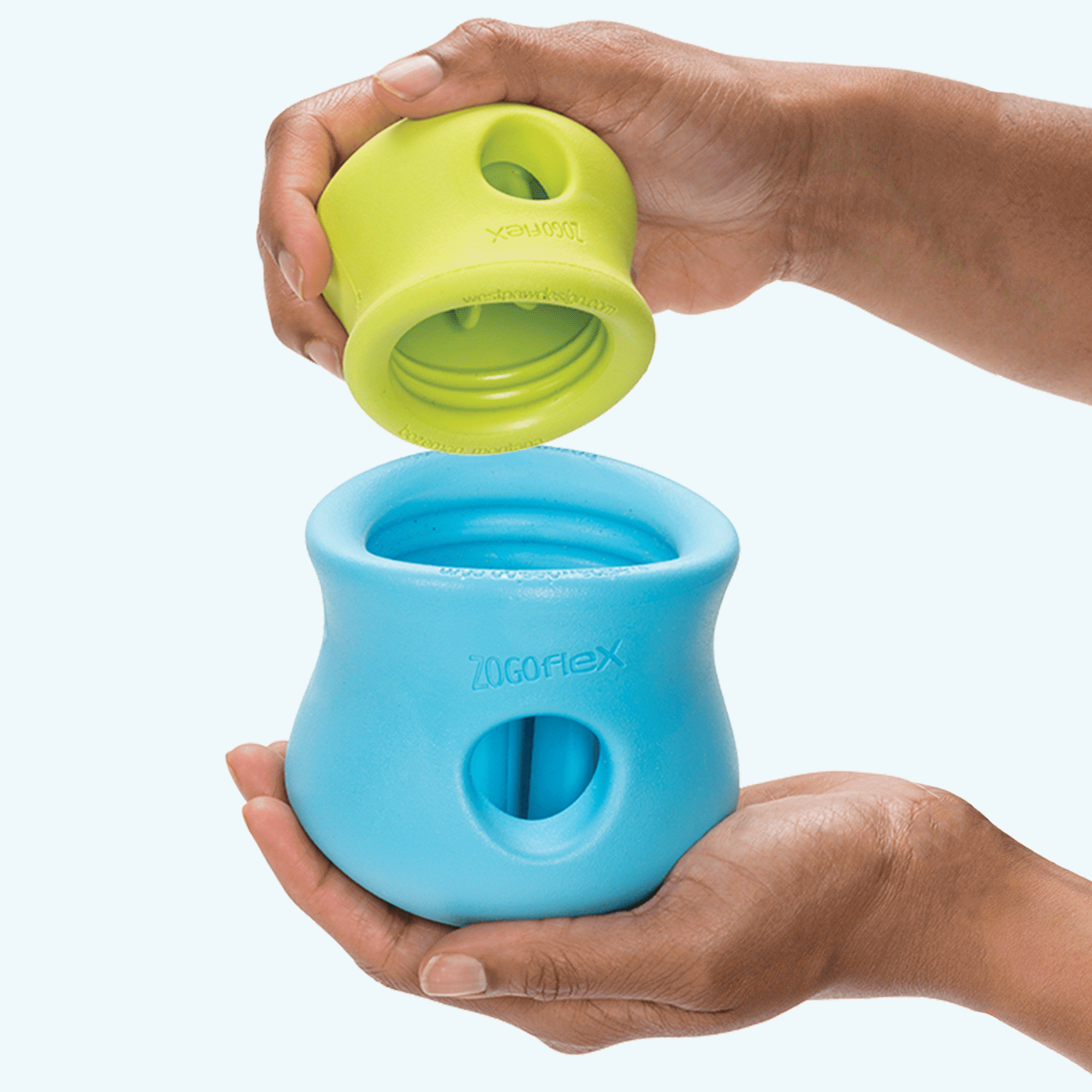 Puzzle toy that doubles as a slow feeder