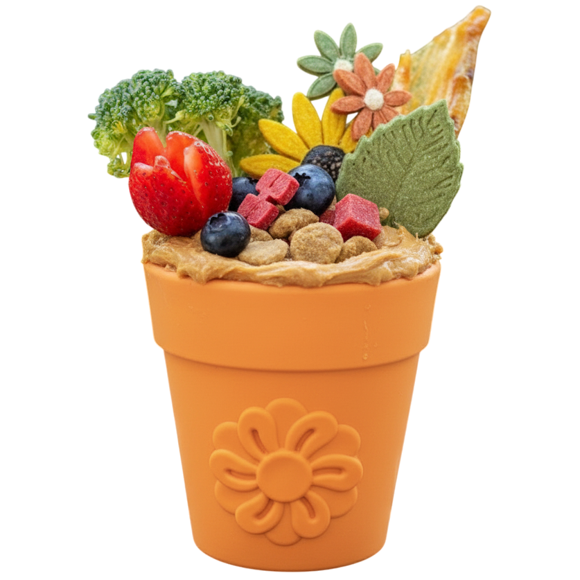 Large Flower Pot eCup Dog Treat Dispenser
