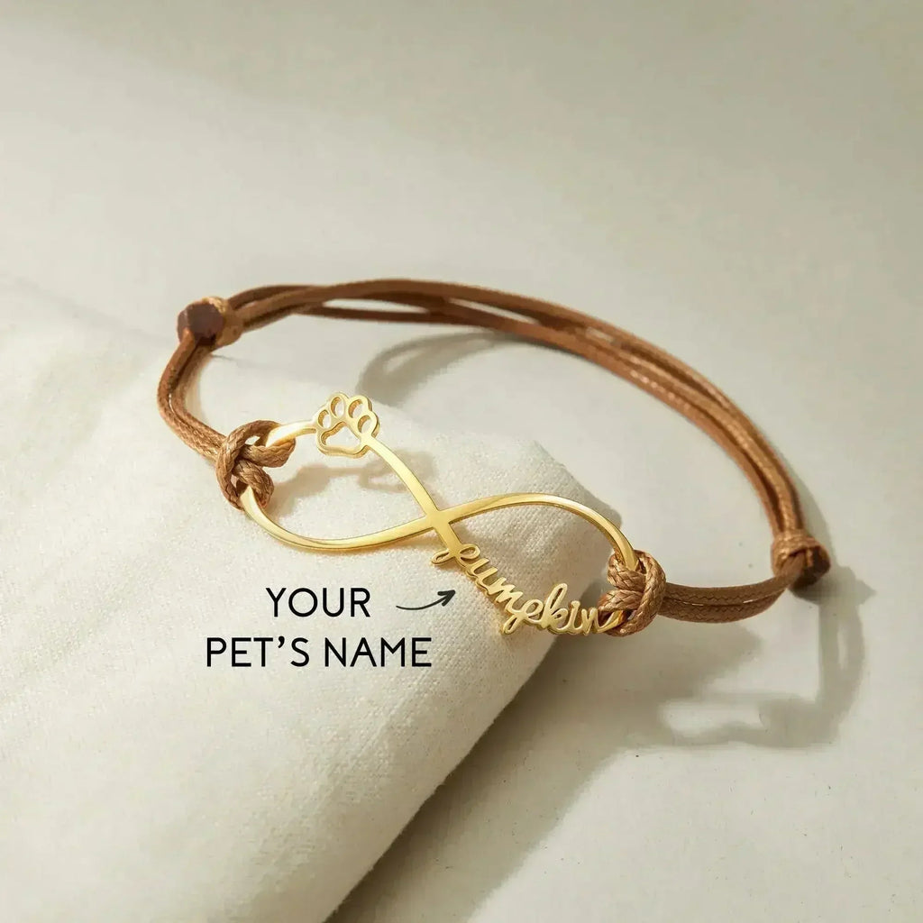 Custom Pet Name Bracelet, Pet Memorial Bracelet