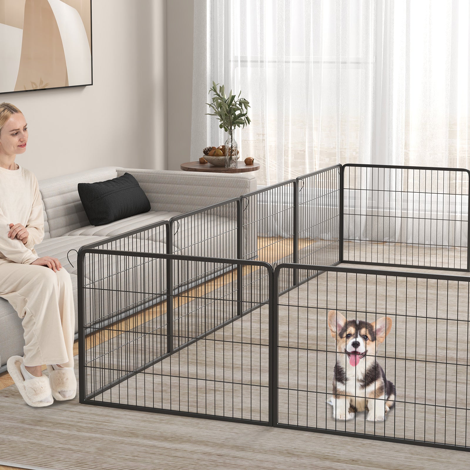 16 Panel 24/32/40 Inches Height Dog Playpen