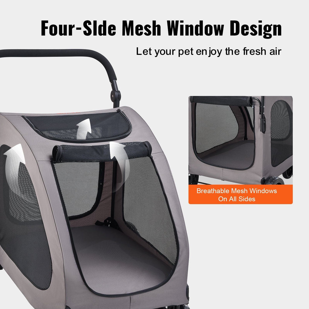 4-Wheels Pet Stroller 160lbs Weight Capacity