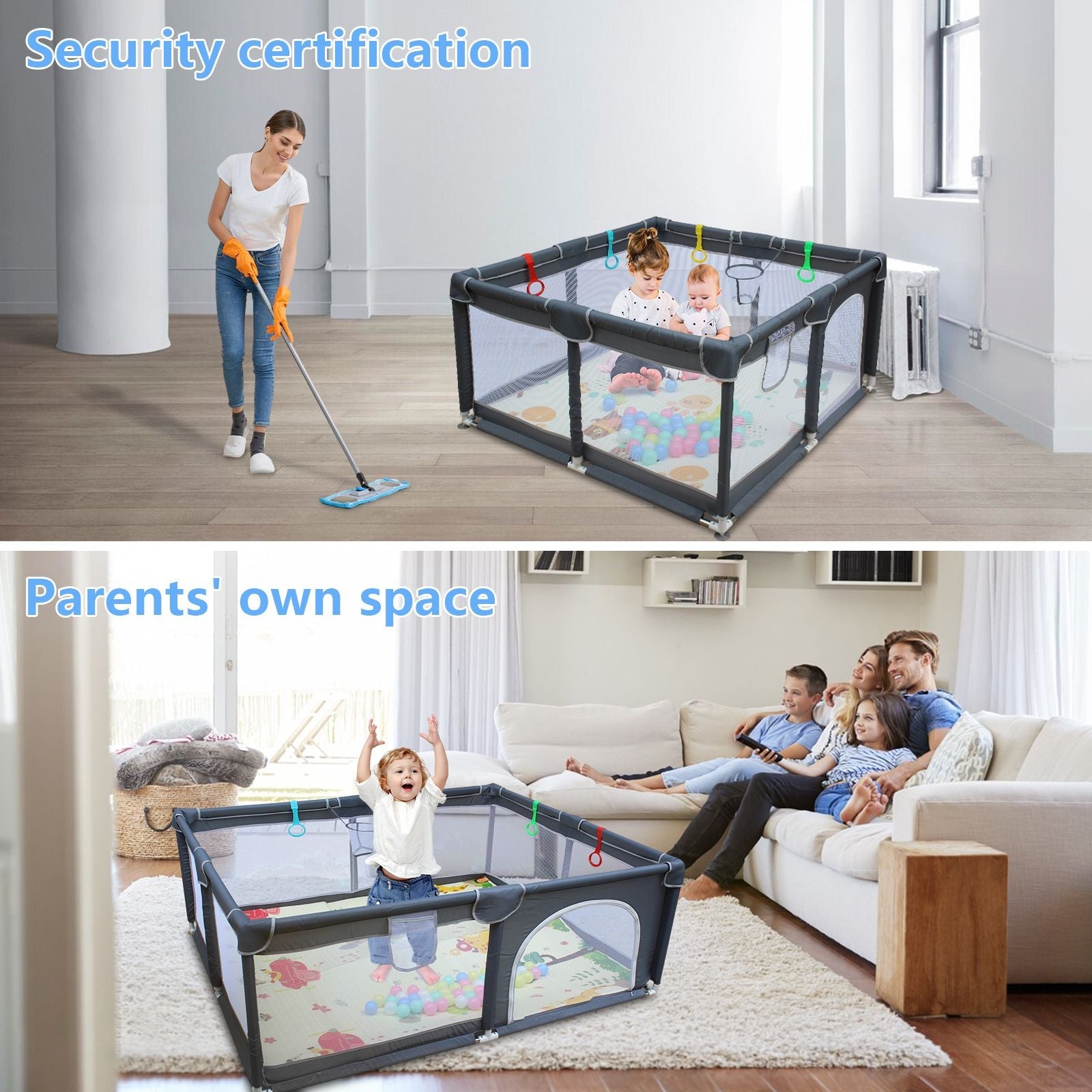 47"*47" Outdoor Fences Baby Playard Cloth Playpen