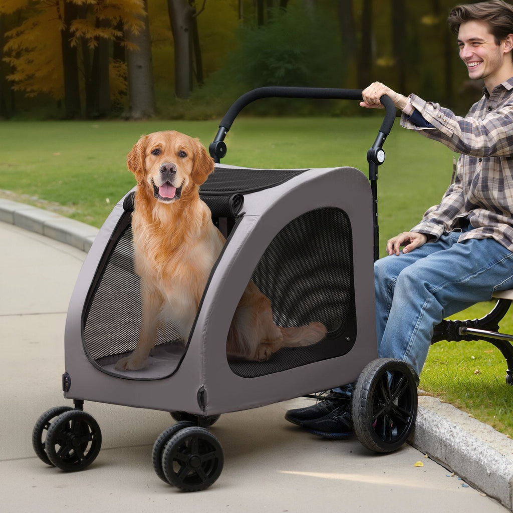 4-Wheels Pet Stroller 160lbs Weight Capacity