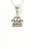 You Left Paw Prints on My Heart Pet Memorial Necklace