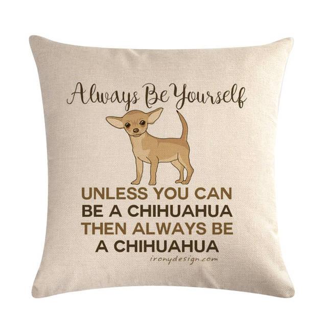 Pet Dog Elegant Design Linen Cotton Throw Pillow Covers