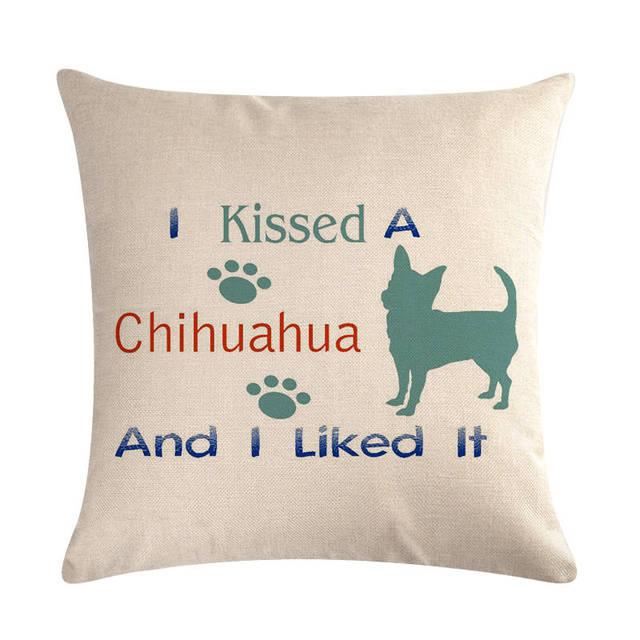 Pet Dog Elegant Design Linen Cotton Throw Pillow Covers