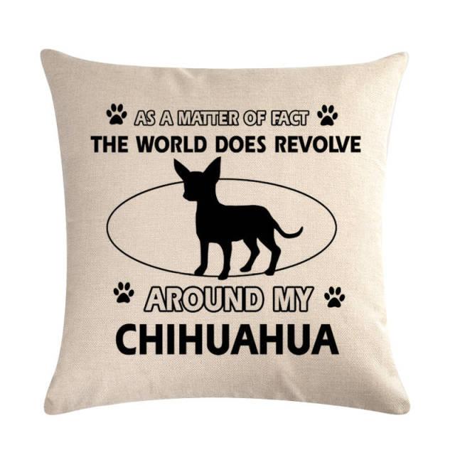 Pet Dog Elegant Design Linen Cotton Throw Pillow Covers