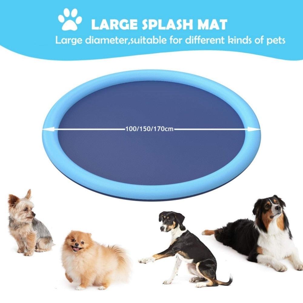 Splash Sprinkler Pad for Dogs Kids Non-Slip with Sprinkler