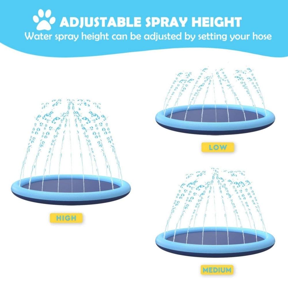 Splash Sprinkler Pad for Dogs Kids Non-Slip with Sprinkler