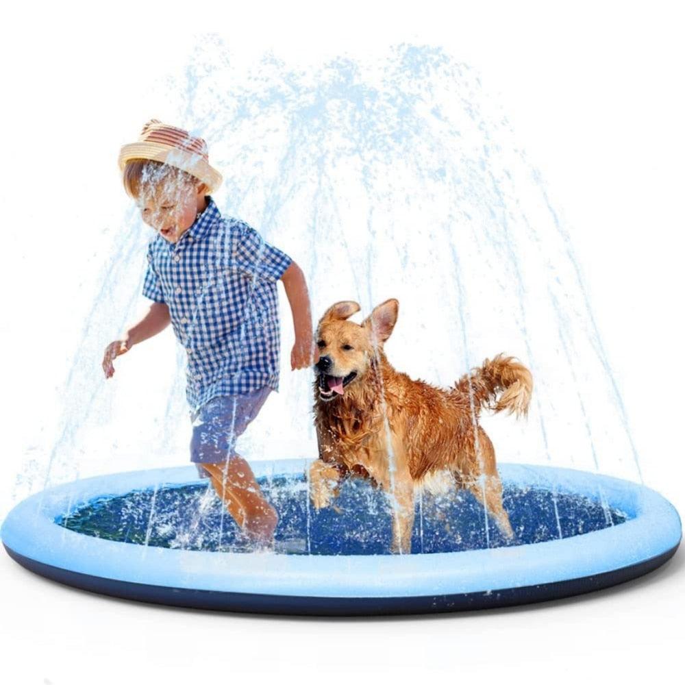 Splash Sprinkler Pad for Dogs Kids Non-Slip with Sprinkler