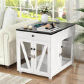 Dog Crate End Table Furniture with Drawer